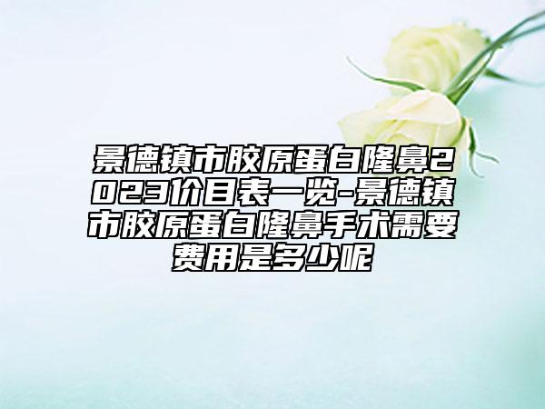 景德镇市胶原蛋白隆鼻2023价目表一览-景德镇市胶原蛋白隆鼻手术需要费用是多少呢