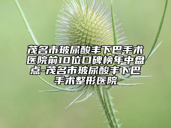 茂名市玻尿酸丰下巴手术医院前10位口碑榜年中盘点-茂名市玻尿酸丰下巴手术整形医院