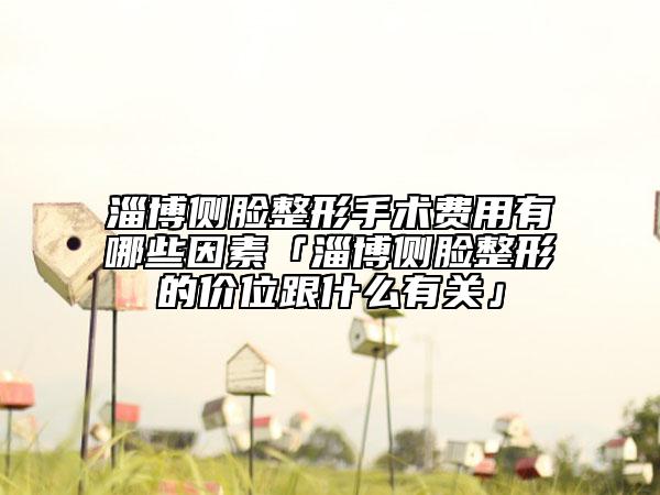 淄博侧脸整形手术费用有哪些因素「淄博侧脸整形的价位跟什么有关」