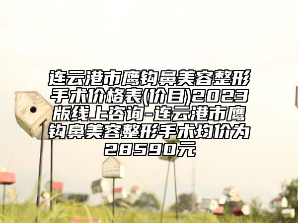 连云港市鹰钩鼻美容整形手术价格表(价目)2023版线上咨询-连云港市鹰钩鼻美容整形手术均价为28590元