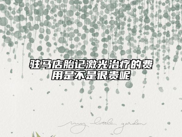 驻马店胎记激光治疗的费用是不是很贵呢