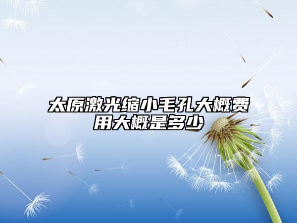 太原激光缩小毛孔大概费用大概是多少