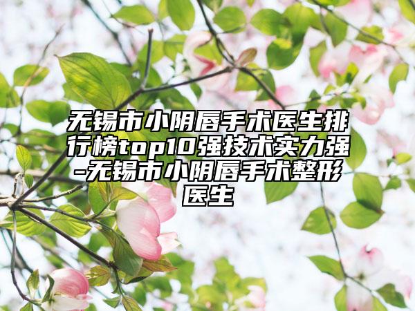 无锡市小阴唇手术医生排行榜top10强技术实力强-无锡市小阴唇手术整形医生