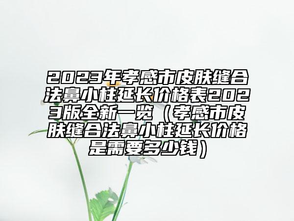 2023年孝感市皮肤缝合法鼻小柱延长价格表2023版全新一览（孝感市皮肤缝合法鼻小柱延长价格是需要多少钱）