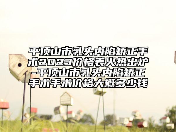 平顶山市乳头内陷矫正手术2023价格表火热出炉-平顶山市乳头内陷矫正手术手术价格大概多少钱