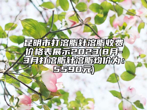 昆明市打溶脂针溶脂收费价格表展示2023(8月-3月打溶脂针溶脂均价为：5590元)