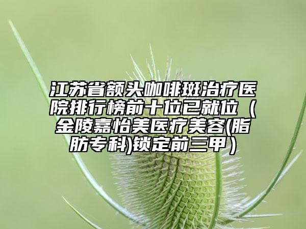 江苏省额头咖啡斑治疗医院排行榜前十位已就位（金陵嘉怡美医疗美容(脂肪专科)锁定前三甲）