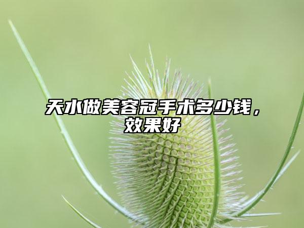 天水做美容冠手术多少钱，效果好