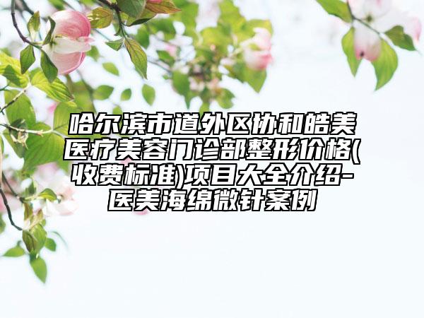 哈尔滨市道外区协和皓美医疗美容门诊部整形价格(收费标准)项目大全介绍-医美海绵微针案例