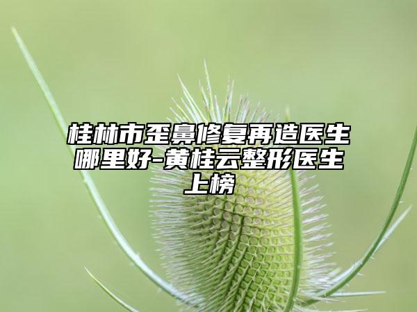 桂林市歪鼻修复再造医生哪里好-黄桂云整形医生上榜