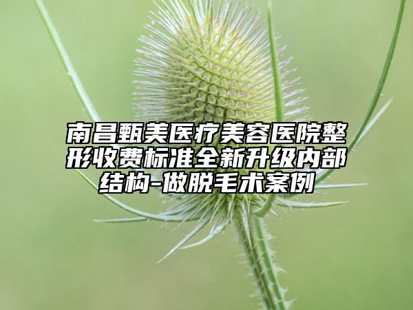 南昌甄美医疗美容医院整形收费标准全新升级内部结构-做脱毛术案例