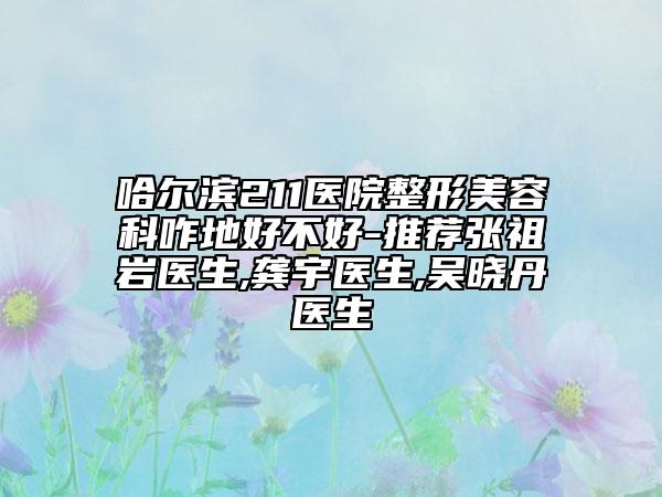 哈尔滨211医院整形美容科咋地好不好-推荐张祖岩医生,龚宇医生,吴晓丹医生