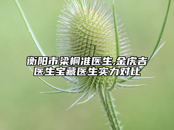 衡阳市梁桐准医生,金虎吉医生宝藏医生实力对比