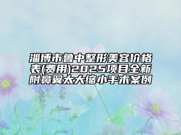 淄博市鲁中整形美容价格表(费用)2025项目全新附鼻翼太大缩小手术案例