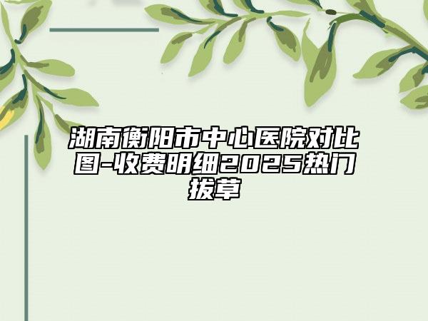 湖南衡阳市中心医院对比图-收费明细2025热门拔草