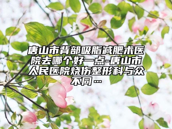 唐山市背部吸脂减肥术医院去哪个好一点-唐山市人民医院烧伤整形科与众不同…