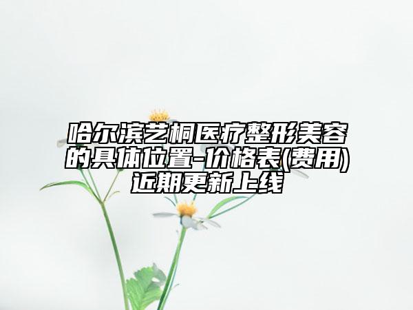 哈尔滨艺桐医疗整形美容的具体位置-价格表(费用)近期更新上线