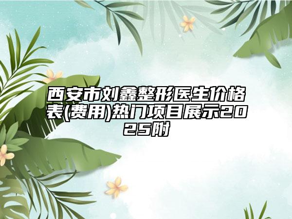 西安市刘鑫整形医生价格表(费用)热门项目展示2025附