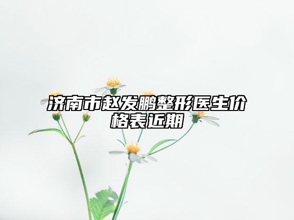 济南市赵发鹏整形医生价格表近期