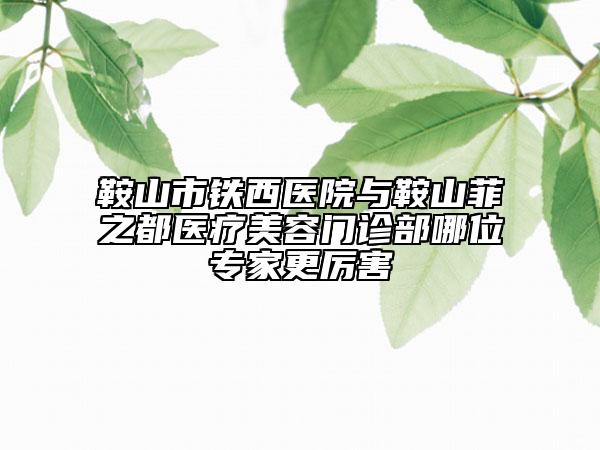鞍山市铁西医院与鞍山菲之都医疗美容门诊部哪位专家更厉害