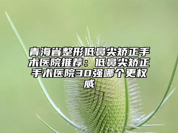 青海省整形低鼻尖矫正手术医院推荐：低鼻尖矫正手术医院30强哪个更权威