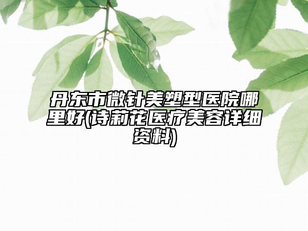 丹东市微针美塑型医院哪里好(诗莉花医疗美容详细资料)