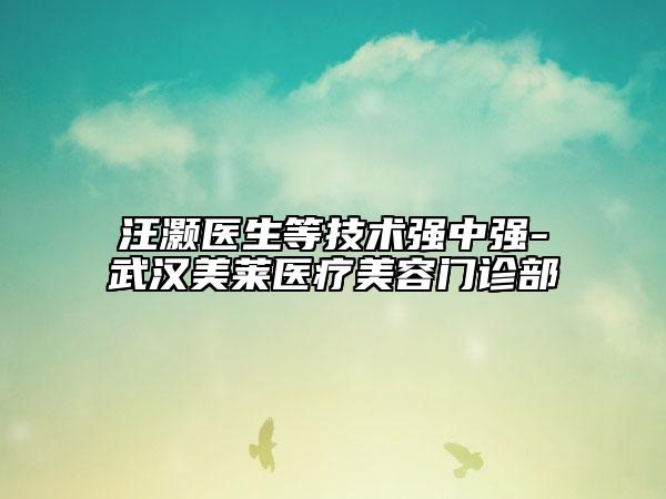 汪灏医生等技术强中强-武汉美莱医疗美容门诊部