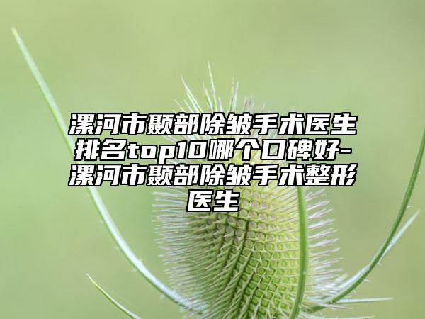 漯河市颞部除皱手术医生排名top10哪个口碑好-漯河市颞部除皱手术整形医生
