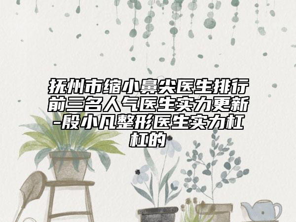 抚州市缩小鼻尖医生排行前三名人气医生实力更新-殷小凡整形医生实力杠杠的