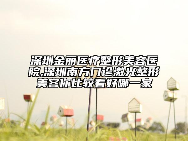 深圳金丽医疗整形美容医院,深圳南方门诊激光整形美容你比较看好哪一家