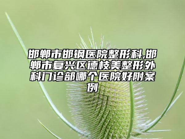 邯郸市邯钢医院整形科,邯郸市复兴区德枝美整形外科门诊部哪个医院好附案例