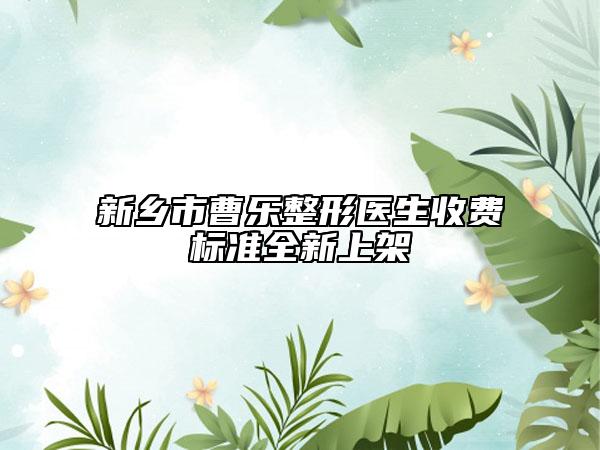 新乡市曹乐整形医生收费标准全新上架