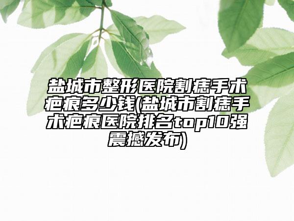 盐城市整形医院割痣手术疤痕多少钱(盐城市割痣手术疤痕医院排名top10强震撼发布)