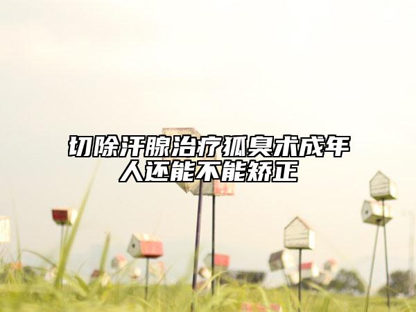 切除汗腺治疗狐臭术成年人还能不能矫正