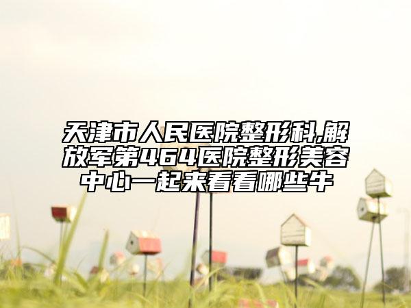 天津市人民医院整形科,解放军第464医院整形美容中心一起来看看哪些牛