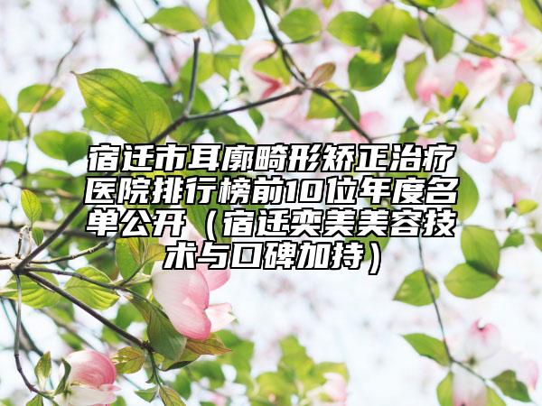 宿迁市耳廓畸形矫正治疗医院排行榜前10位年度名单公开（宿迁奕美美容技术与口碑加持）
