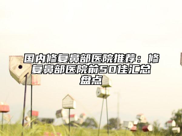国内修复鼻部医院推荐：修复鼻部医院前50佳汇总盘点