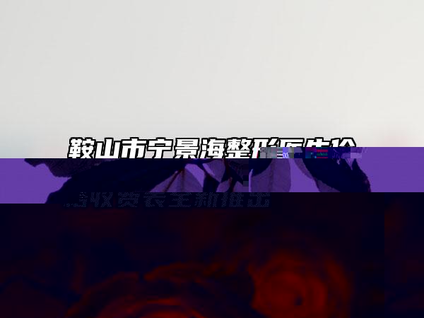 鞍山市宁景海整形医生价格收费表全新推出