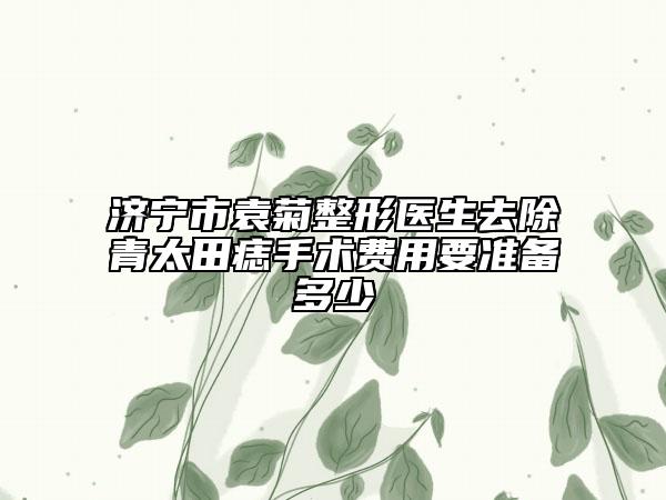 济宁市袁菊整形医生去除青太田痣手术费用要准备多少