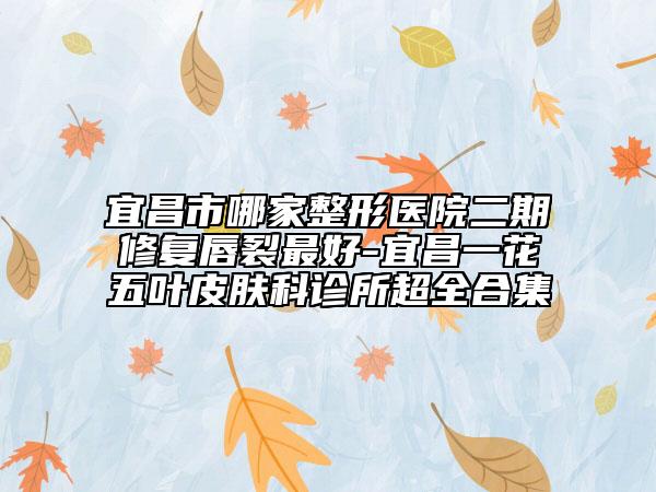 宜昌市哪家整形医院二期修复唇裂最好-宜昌一花五叶皮肤科诊所超全合集
