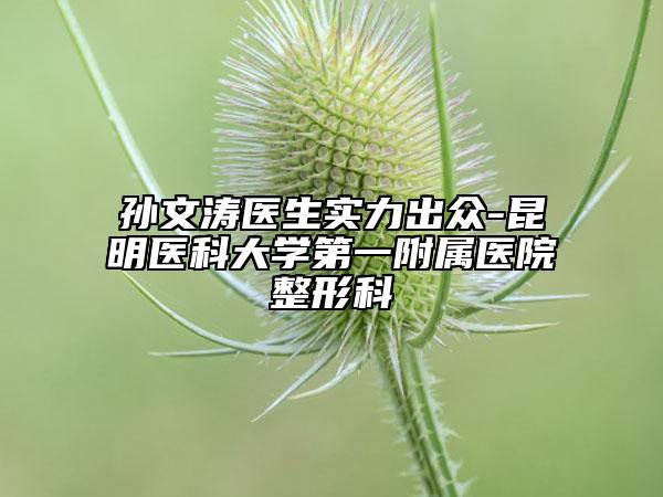 孙文涛医生实力出众-昆明医科大学第一附属医院整形科