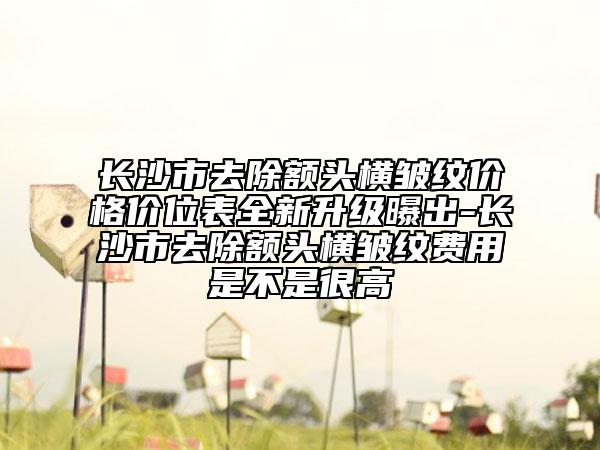 长沙市去除额头横皱纹价格价位表全新升级曝出-长沙市去除额头横皱纹费用是不是很高