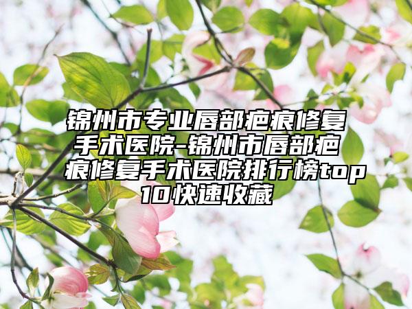 锦州市专业唇部疤痕修复手术医院-锦州市唇部疤痕修复手术医院排行榜top10快速收藏