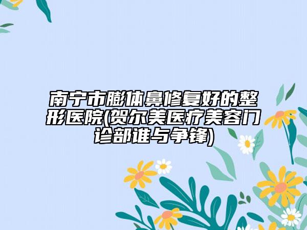 南宁市膨体鼻修复好的整形医院(贺尔美医疗美容门诊部谁与争锋)