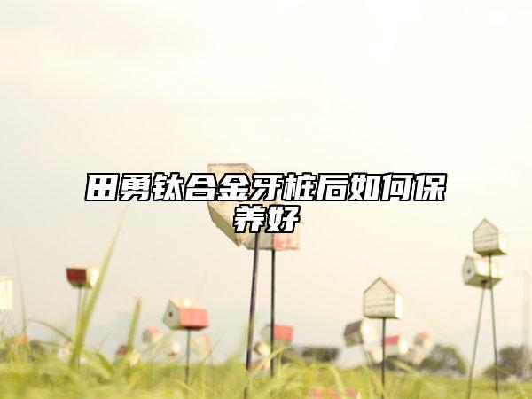 田勇钛合金牙桩后如何保养好
