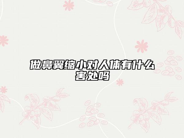 做鼻翼缩小对人体有什么害处吗