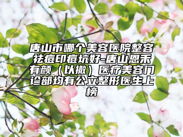 唐山市哪个美容医院整容祛痘印痘坑好-唐山恩禾有颜（以撒）医疗美容门诊部均有公立整形医生上榜