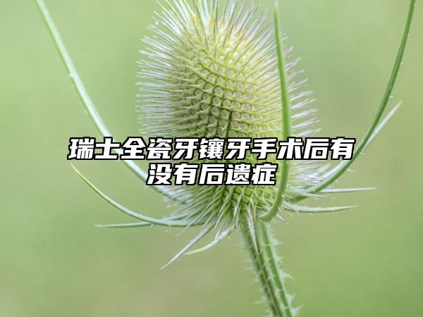 瑞士全瓷牙镶牙手术后有没有后遗症
