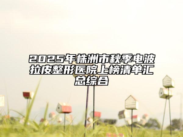 2025年株洲市秋季电波拉皮整形医院上榜清单汇总综合