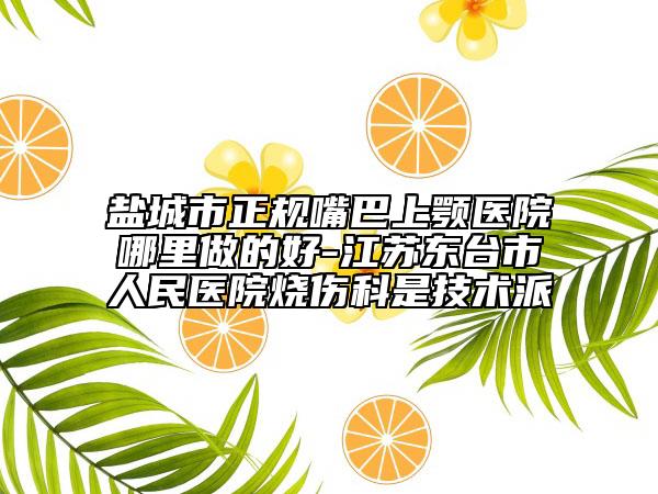 盐城市正规嘴巴上颚医院哪里做的好-江苏东台市人民医院烧伤科是技术派